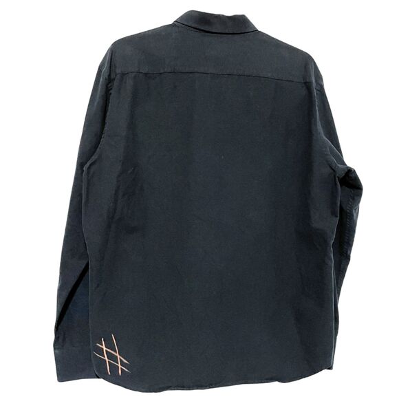 Bleach Painted Trees Landscape Upcycled UNTUCKit Long Sleeve Shirt - Picture 10 of 13